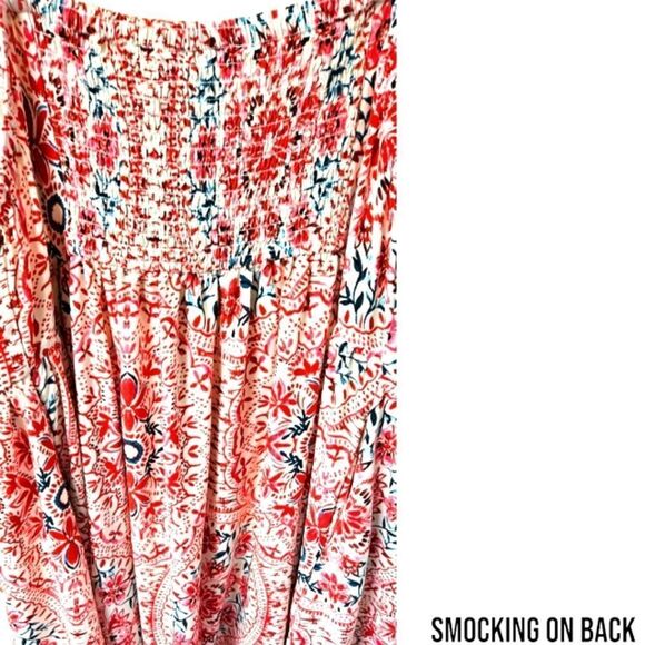 TORRID Plus Size Tea Length Challis Floral Square Neck Tulip Cut Tank Dress 2X - Picture 10 of 16